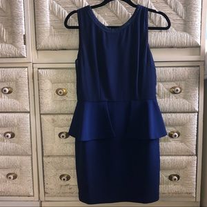 Blue peplum dress